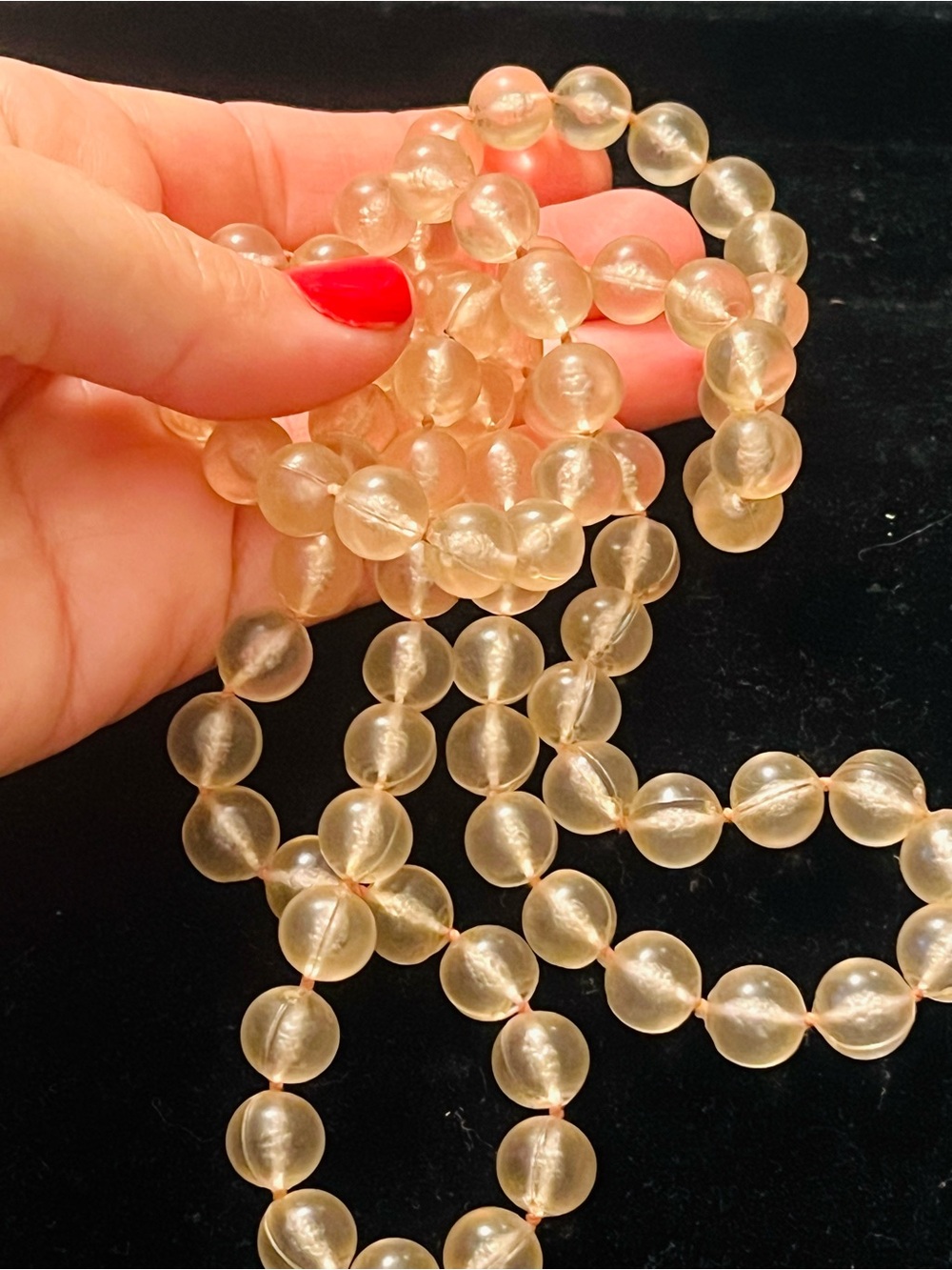 Vintage translucent beaded necklace